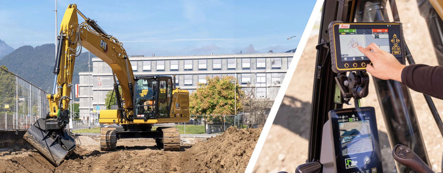 COMPATIBILITÉ DE CONTRÔLE DE MACHINE 3D LEICA GEOSYSTEMS POUR LES EXCAVATRICES CATERPILLAR NGH